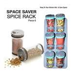 Space Saver Spice Rack 6 Piece Spice Set (Plastic)